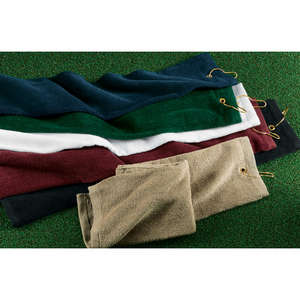 Port Authority Grommeted Tri-Fold Golf Towel - Dark/All 