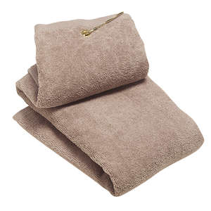 Port Authority Grommeted Tri-Fold Golf Towel - Dark/All Khaki
