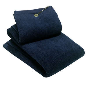 Port Authority Grommeted Tri-Fold Golf Towel - Dark/All Blue, Navy