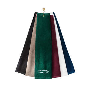 Port Authority Grommeted Tri-Fold Golf Towel - Dark/All 