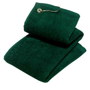 Port Authority Grommeted Golf Towel - Dark/All Green, Hunter