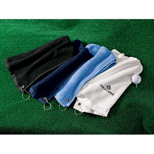 Port Authority Grommeted Microfiber Golf Towel - Dark/All 