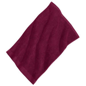 Port Authority Zero Twist Resort Hand Towel - Dark/All Red, Black Cherry