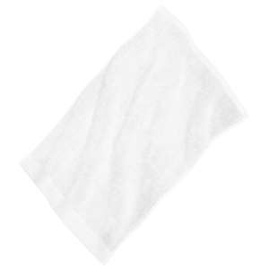 Port Authority Zero Twist Resort Hand Towel - Dark/All White