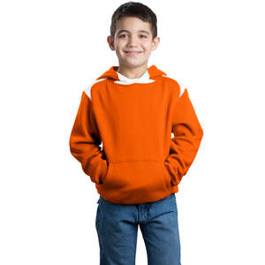Sport-Tek Youth Pullover Hooded Sweatshirt with Contrast Color - Dark/All 