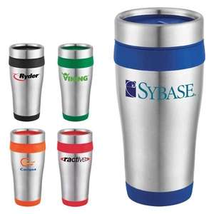 16 oz Carmel Stainless Steel Travel Tumbler 