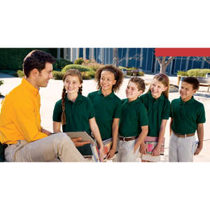 Port Authority Youth Silk Touch Sport Shirt - Dark/All