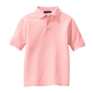 Port Authority Youth Silk Touch Sport Shirt - Dark/All Pink, Light