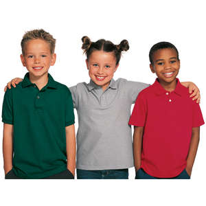 Port Authority Youth Silk Touch Sport Shirt - Dark/All