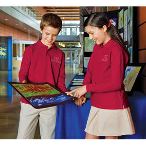 Port Authority Youth Long Sleeve Silk Touch Sport Shirt - Dark/All 