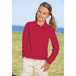 Port Authority Youth Long Sleeve Silk Touch Sport Shirt - Dark/All 