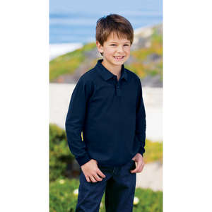 Port Authority Youth Long Sleeve Silk Touch Sport Shirt - Dark/All 