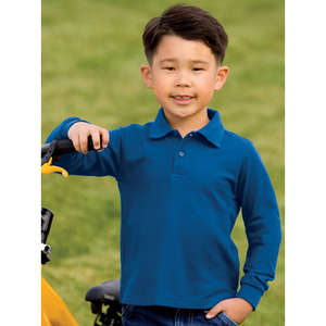 Port Authority Youth Long Sleeve Silk Touch Sport Shirt - Dark/All 