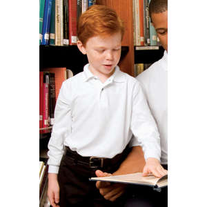 Port Authority Youth Long Sleeve Silk Touch Sport Shirt - Dark/All 