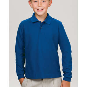 Port Authority Youth Long Sleeve Silk Touch Sport Shirt - Dark/All 