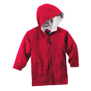 Port Authority Youth Team Jacket - Dark/All Red/Gray, Oxford