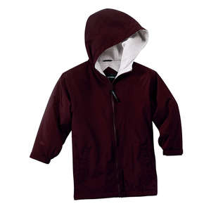 Port Authority Youth Team Jacket - Dark/All Maroon/Gray, Oxford