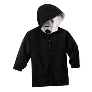 Port Authority Youth Team Jacket - Dark/All Black/Gray, Oxford