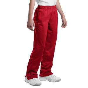 Sport-Tek Youth Tricot Track Pant - Dark/All Red, True