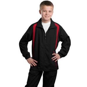 Sport-Tek Youth Colorblock Raglan Jacket - Dark/All 
