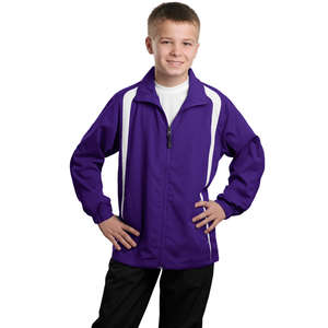 Sport-Tek Youth Colorblock Raglan Jacket - Dark/All 