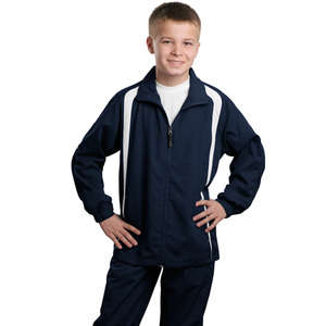 Sport-Tek Youth Colorblock Raglan Jacket - Dark/All 
