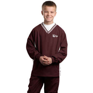 Custom Promotional Sport-Tek Youth Tipped V-Neck Raglan Wind Shirt - Dark/All