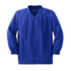 Sport-Tek Youth V-Neck Raglan Wind Shirt - Dark/All 
