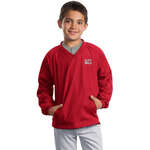 Promotional Outerwear - Sport-Tek Youth V-Neck Raglan Wind Shirt - Dark/All