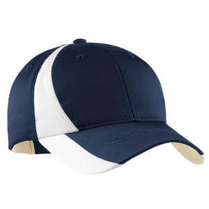 Sport-Tek Youth Dry Zone Nylon Colorblock Cap - Dark/All Blue, Navy/White