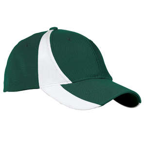 Sport-Tek Youth Dry Zone Nylon Colorblock Cap - Dark/All Green, Forest/White