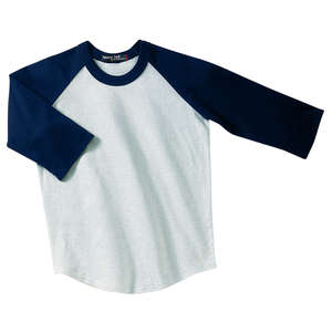 Sport-Tek Youth Colorblock Raglan Jersey - Dark/All Gray, Heathered/Blue, Navy
