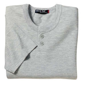 Sport-Tek Youth Short Sleeve Henley - Dark/All