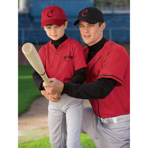 Sport-Tek Youth Short Sleeve Henley - Dark/All