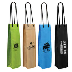 Custom Promotional Non-Woven Single Wine Bottle Bag