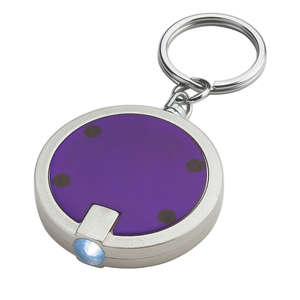 Custom Promotional Round LED Key Chain