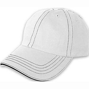 Accent Cap with Image Lock Imprint White/Black