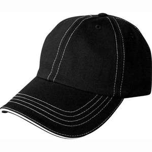 Accent Cap with Image Lock Imprint Black