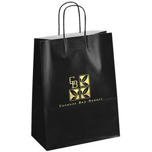 Custom Promotional Amber Gloss Shopper Bag - Colors