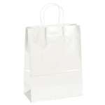 Personalized Paper Bags - Amber Gloss Shopper Bag - White