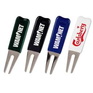 Metal Bent Fork Divot Repair Tool Rubber Coated 