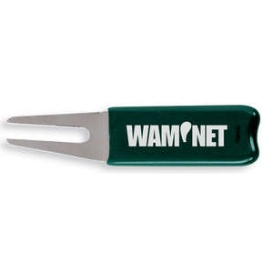 Custom Promotional Metal Bent Fork Divot Repair Tool Rubber Coated