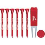 Personalized Golf Ball & Tee Packs - 6 Tall Tees/Divot Tool/Marker Combo