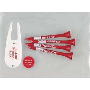4 Tall Tees/Divot Tool/Ball Marker Combo 