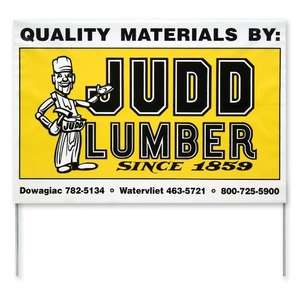 Custom Promotional 24" x 16" Yard Sign - 1 Color Imprint