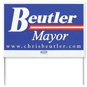 Custom Promotional 24" x 16" Yard Sign - 2 Color Imprint