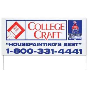 Custom Promotional 36" x 16" Yard Sign - 2 Color Imprint
