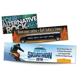 Custom Promotional Full Color Removable Bumper Sticker - 3"H x 11-1/2"W