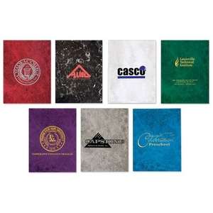Custom Promotional Laminated Marbelite Folder with Foil Imprint