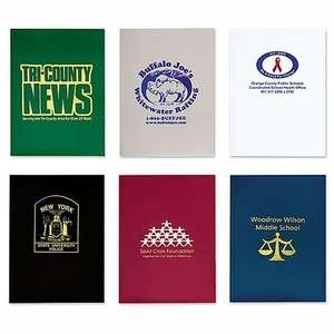 Custom Promotional Laminated Solid Color Folder - Foil Imprint